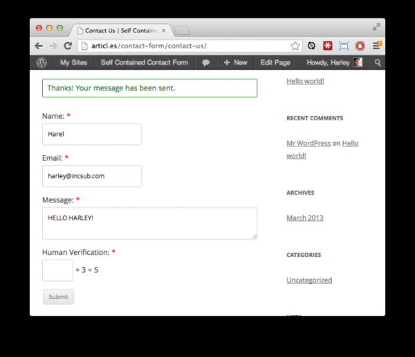 Делаем свою контактную форму на WordPress с нуля